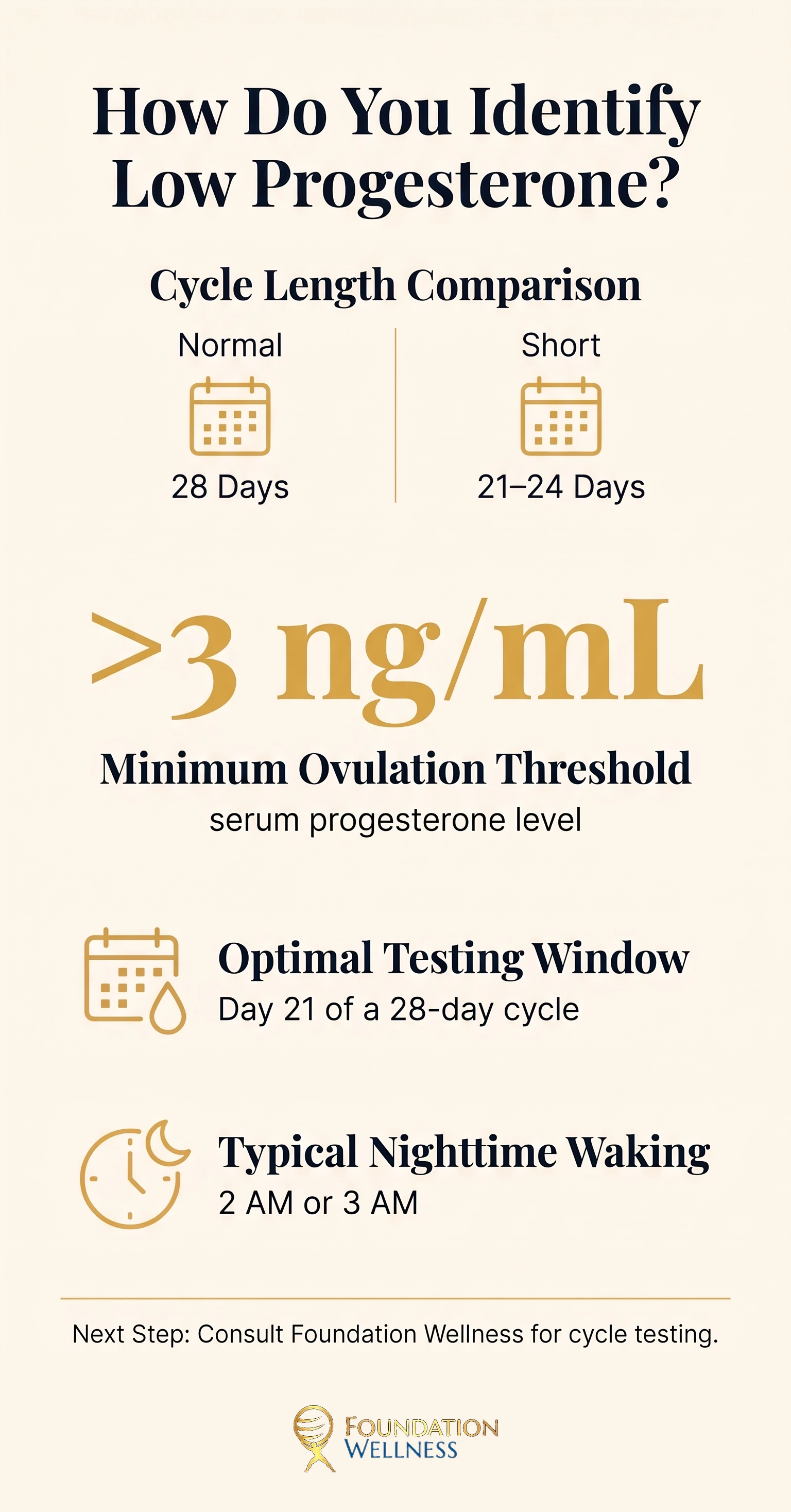 Low progesterone symptoms and testing at a glance